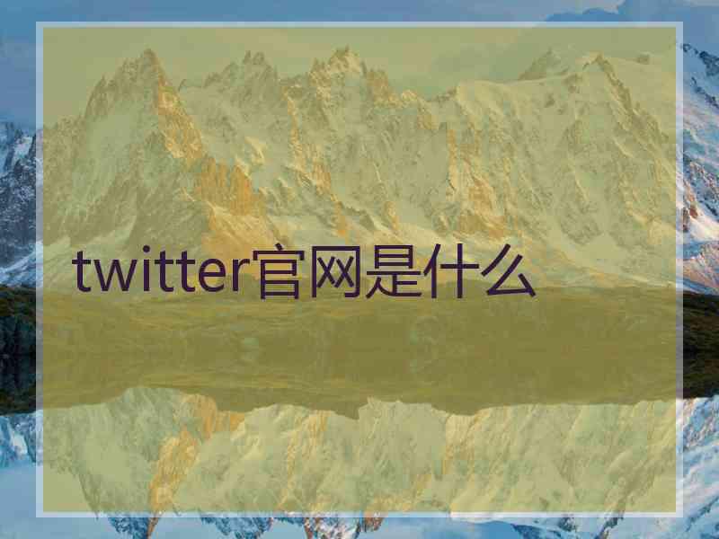 twitter官网是什么