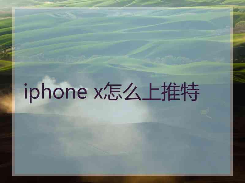 iphone x怎么上推特